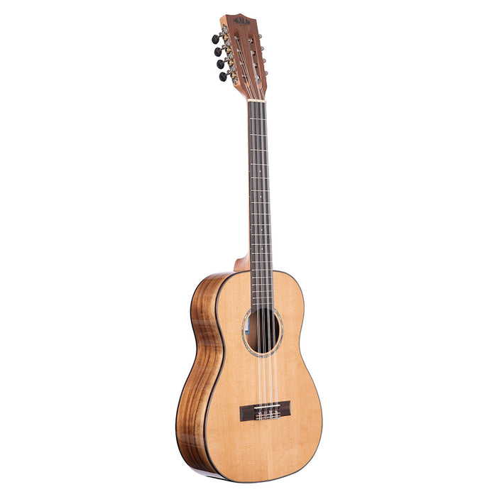 Kala All Solid Cedar Top Acacia 8-String Bariton Ukulele seitlich links