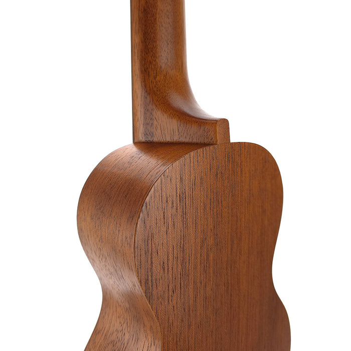 Detailansicht des Halsfußes der Kiwaya KS-1G Sopran-Ukulele