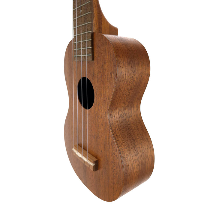 Seitliche Ansicht der Kiwaya KS-1G Sopran-Ukulele