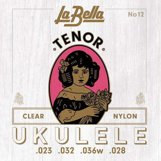 La Bella 12 Clear Nylon Ukulele String Set Tenor