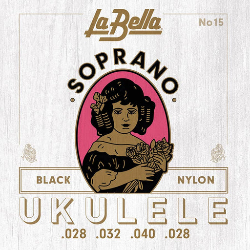 La Bella 15 Black Nylon Ukulele String Set Sopran