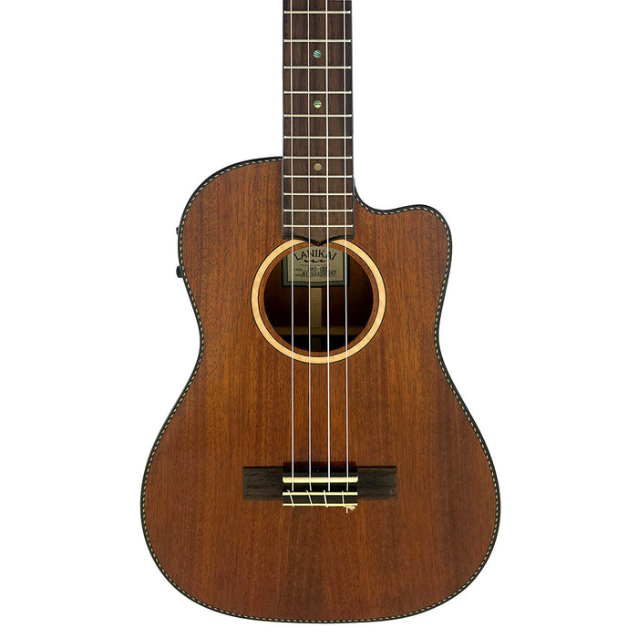 Lanikai All Solid Mahogany Baritone Ukulele mit Tonabnehmer (MAS-CEB) Decke