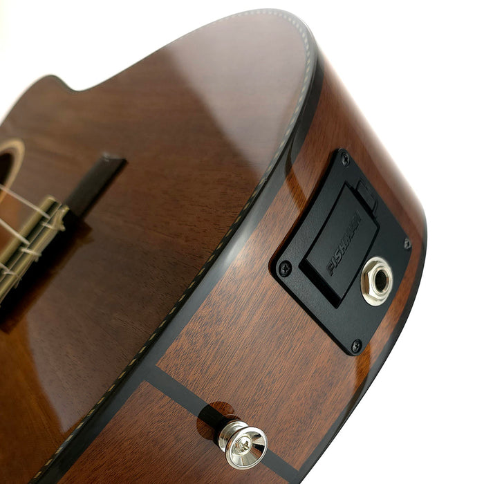 Lanikai All Solid Mahogany Baritone Ukulele mit Tonabnehmer (MAS-CEB) Tonabnehmer