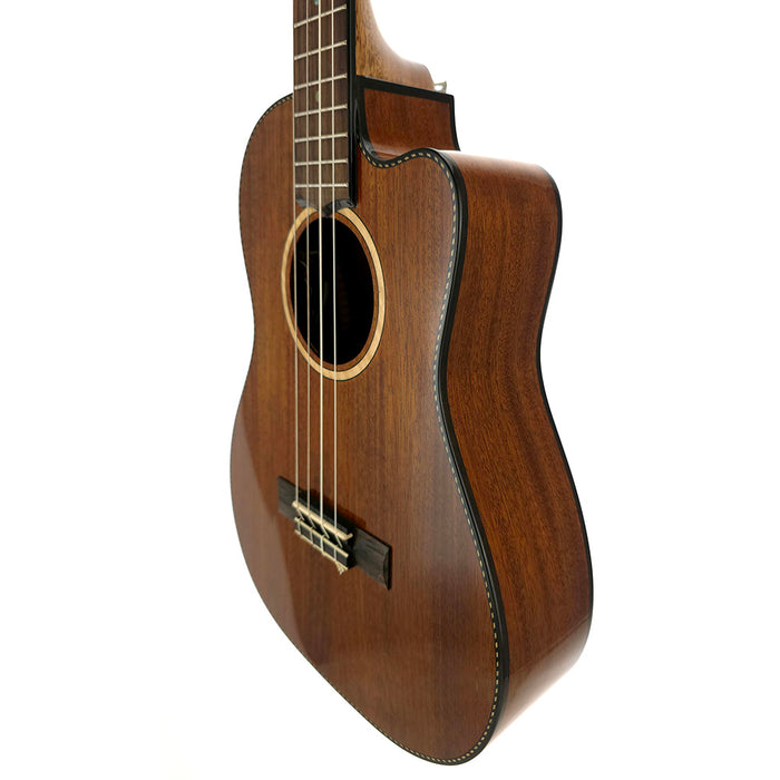 Lanikai All Solid Mahogany Baritone Ukulele mit Tonabnehmer (MAS-CEB) rechts