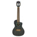 Lanikai Black Quilted Maple Konzert Ukulele mit Tonabnehmer (QMBK-CEC)