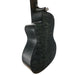 Lanikai Black Quilted Maple Konzert Ukulele mit Tonabnehmer (QMBK-CEC) hinten links