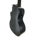 Lanikai Black Quilted Maple Konzert Ukulele mit Tonabnehmer (QMBK-CEC) hinten rechts