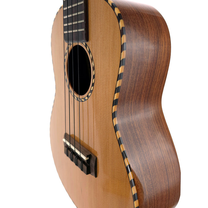 Millar CD-240W Massive Zeder/Palisander Konzert Ukulele (#06082221) Binding rechts