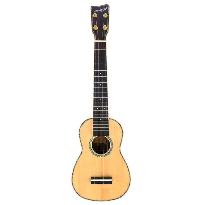 Millar Custom Sopran Longneck Ukulele (Bearclaw Spruce/ Black Walnut) #008
