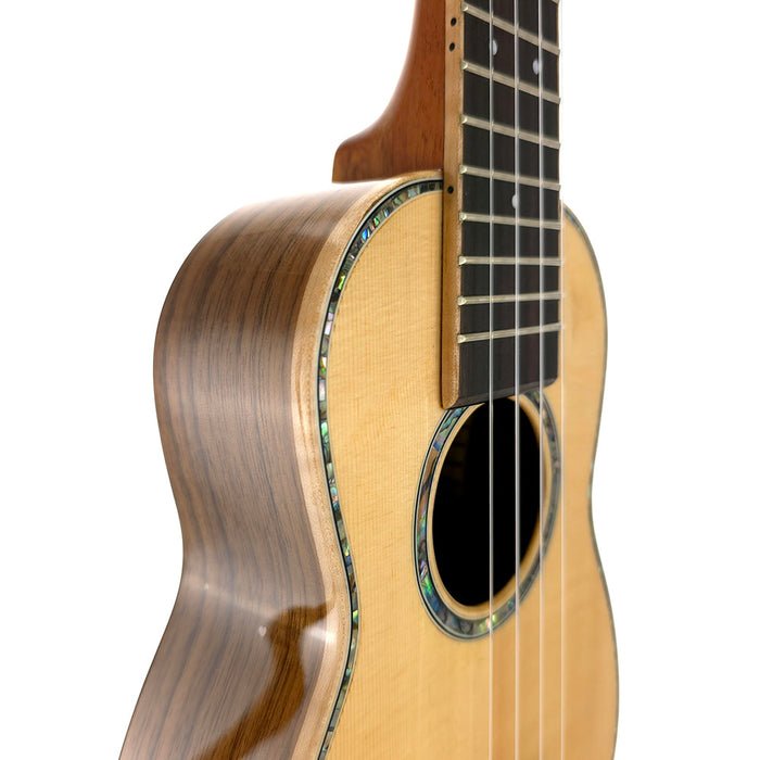 Millar Custom Sopran Longneck Ukulele (Bearclaw Spruce/ Black Walnut) #008 Detail