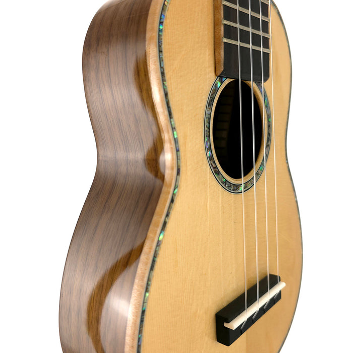 Millar Custom Sopran Longneck Ukulele aus Bearclaw Spruce und Black Walnut #009