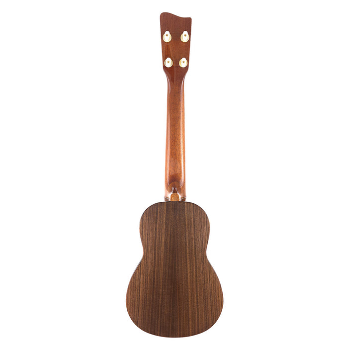 Millar Custom Sopran Longneck Ukulele (Bearclaw Spruce/ Black Walnut) Rückseite