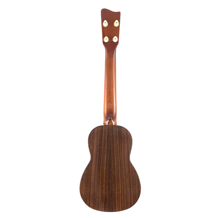 Millar Custom Sopran Longneck Ukulele (Camphorwood / Black Walnut) Rückseite