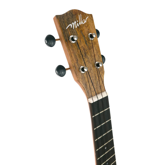 Millar MG-210L Massives Mango Sopran Longneck Ukulele (#2604192) Kopfplatte