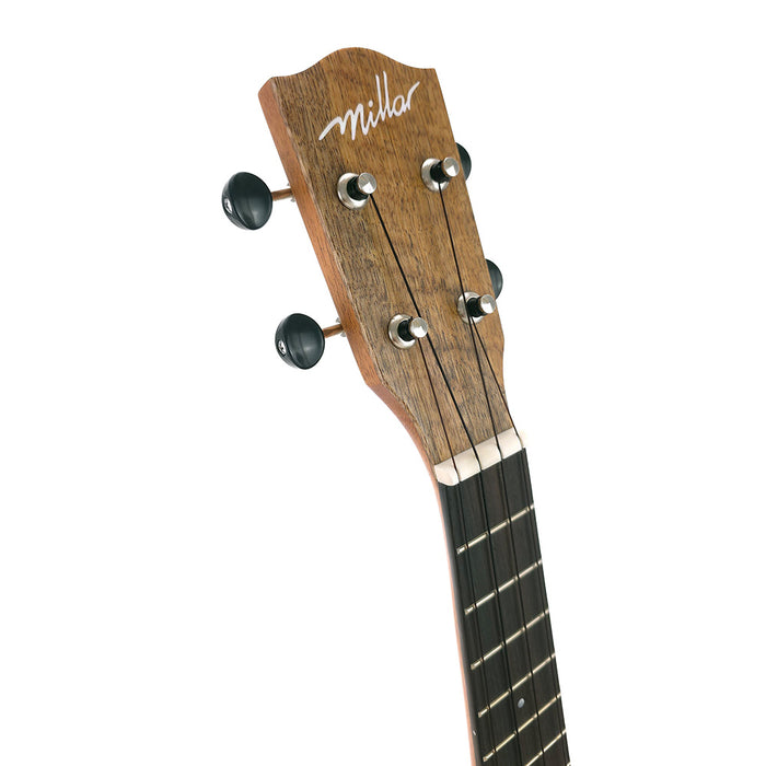 Millar MG-210L Massives Mango Sopran Longneck Ukulele (#2604193) B-Ware Kopfplatte
