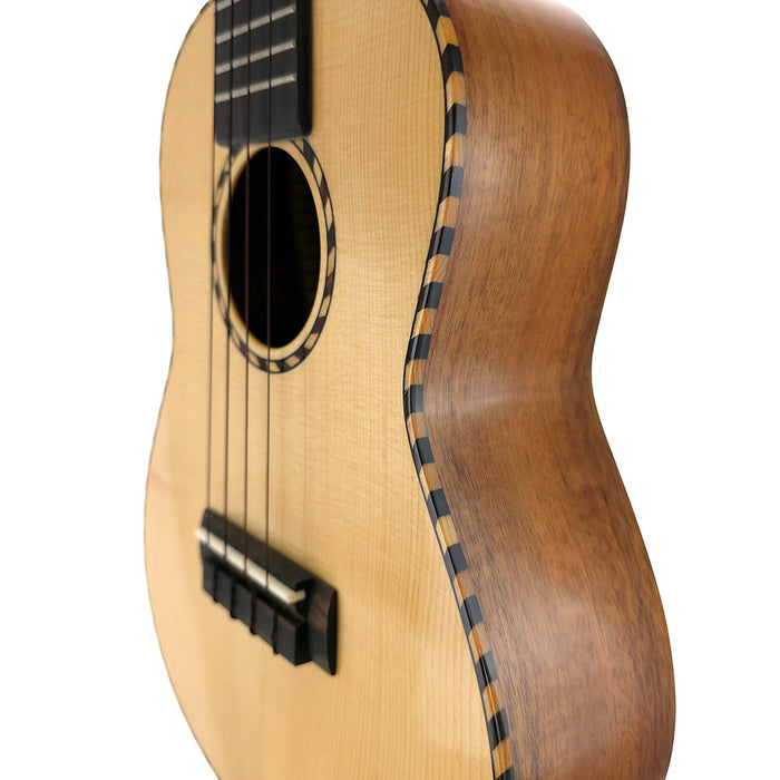 Millar SP-240 Massive Fichte/Akazie Konzert Ukulele #2511261 Binding rechts