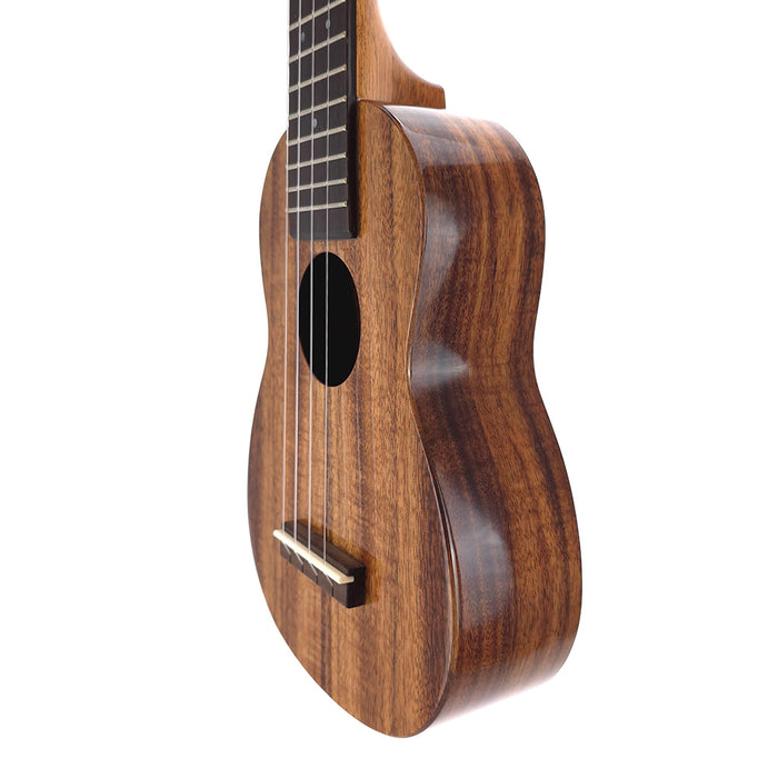 Millar TA-210LG Massive Akazie Sopran Longneck Ukulele seitlich rechts