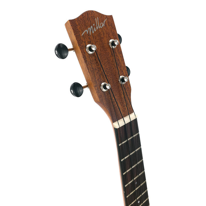 Millar TM-240 Konzert-Ukulele aus Mahagoni, Kopfplatte