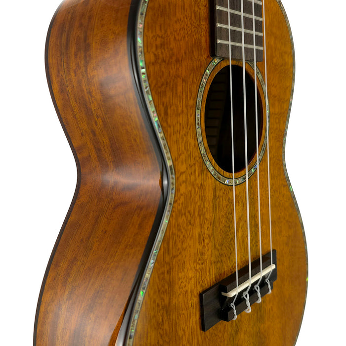 Ohana Solid Mango Limited Edition Konzert Ukulele (CK-220G) #41144 Binding