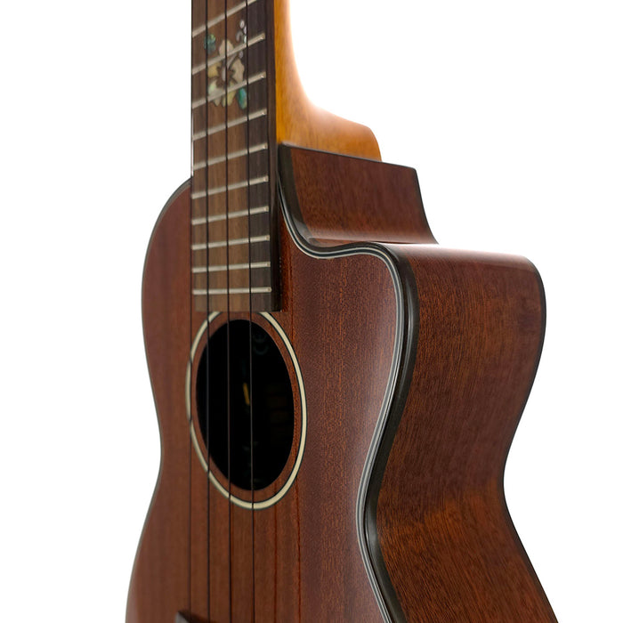 Ohana Cynthia Lin Performance Ukulele Konzert mit aktivem Pickup (CK-35CGE-CL) Cutaway