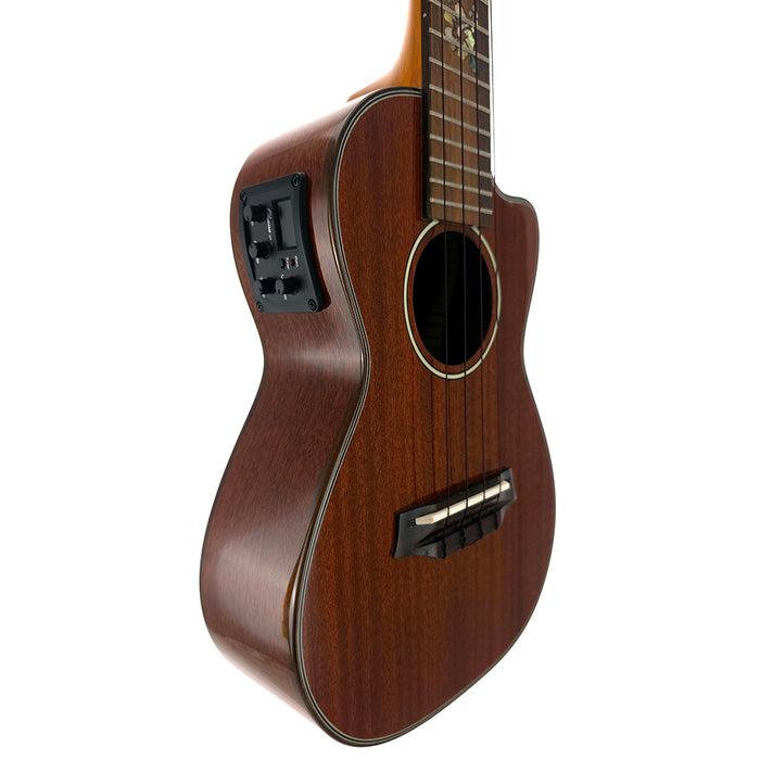 Ohana Cynthia Lin Performance Ukulele Konzert mit aktivem Pickup (CK-35CGE-CL) Links