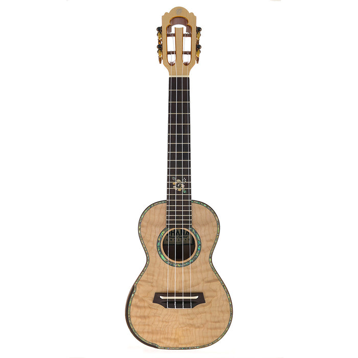 Ohana Limited Edition Quilted Eucalyptus Konzert-Ukulele CK-450-QEL