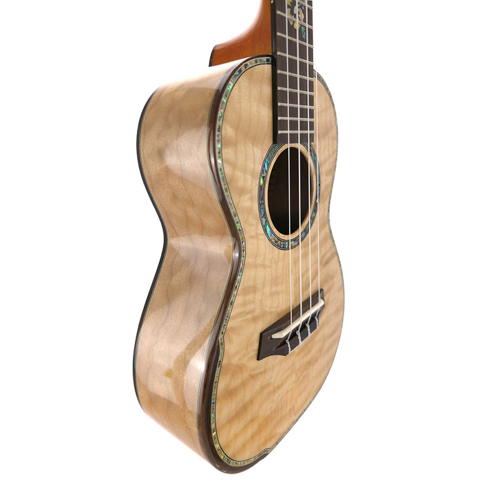 Ohana Limited Edition Quilted Eucalyptus Konzert-Ukulele CK-450-QEL