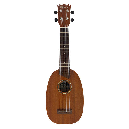 Vorderansicht der Ohana PK25G Pineapple Ukulele in Ananasform