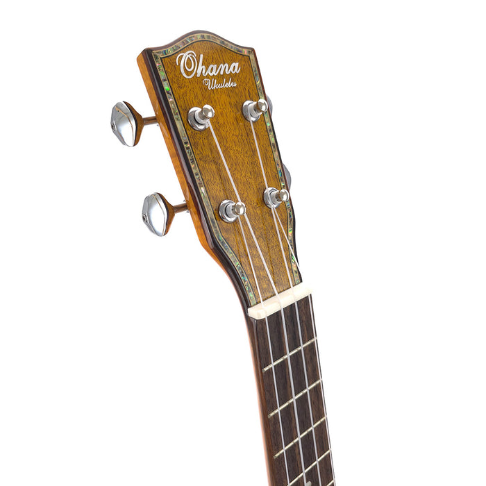 Ohana Solid Mango Limited Edition Tenor Ukulele (TK-220G) #25120312 Kopfplatte