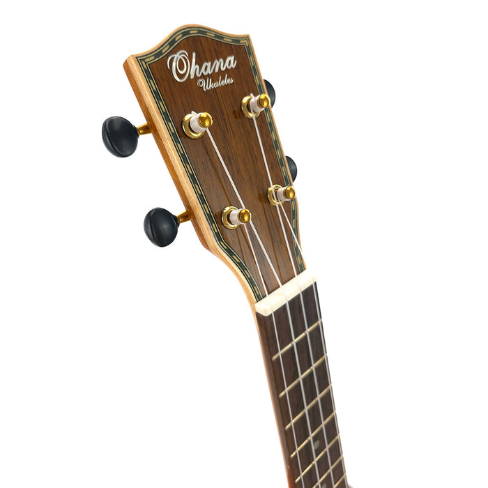 Ohana Limited Edition All Solid Redwood / Rosewood Tenor Ukulele #2609024 (TK-40) Kopfplatte
