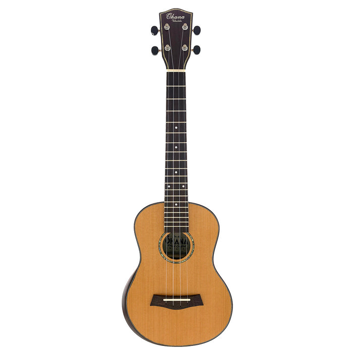 Ohana All Solid Cedar / Rosewood Tenor Ukulele (TK-55) #2609022