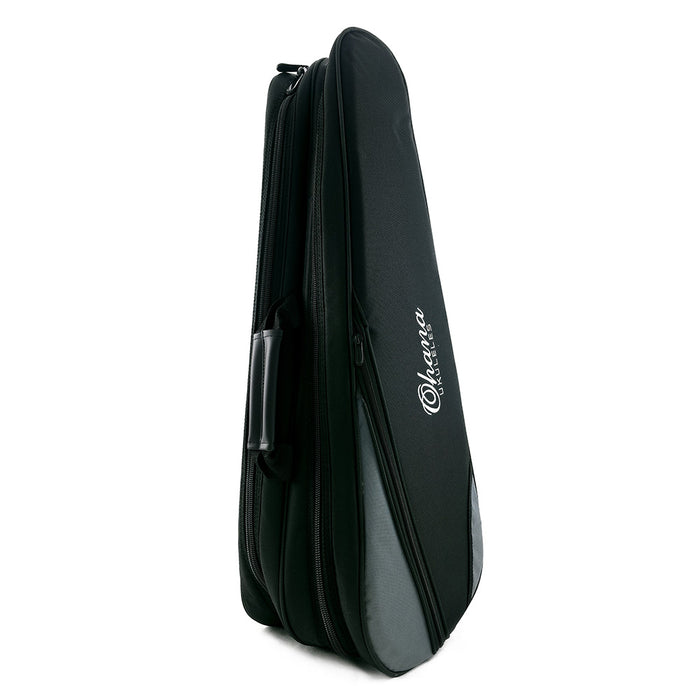 Ohana Deluxe Double Ukulele Gigbag für zwei Tenor-Ukulelen in schwarz/grau (DB2-27GY)