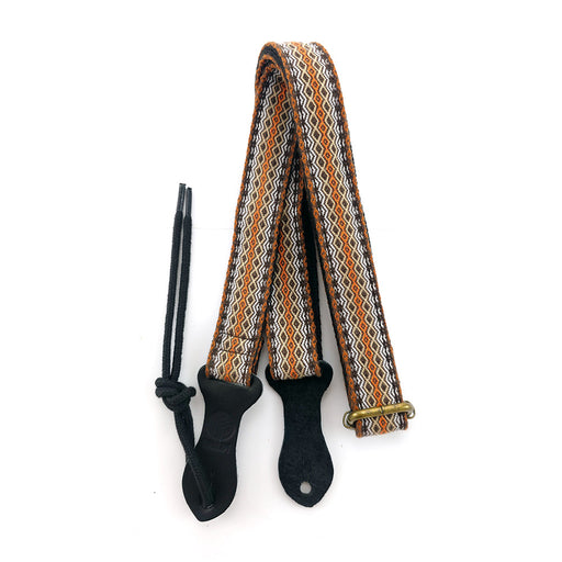 Panlipi Kalinga Ukulele-Gurt mit braun-orange-weißem Muster