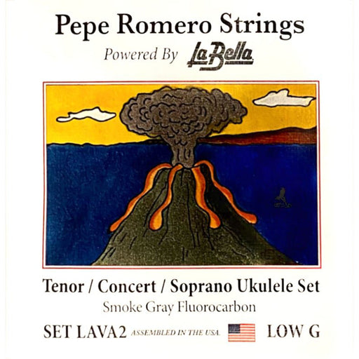 Pepe Romero Strings Soprano/Concert/Tenor Ukulele Low-G (LAVA2)