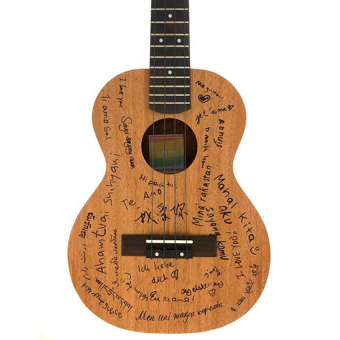 TODO "Love" Mahagoni Tenor-Ukulele Decke
