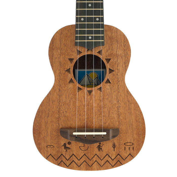 TODO "The Nile" Mahagoni Sopran-Ukulele Decke
