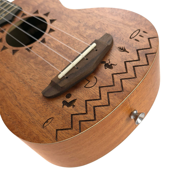 TODO "The Nile" Mahagoni Sopran-Ukulele Detail