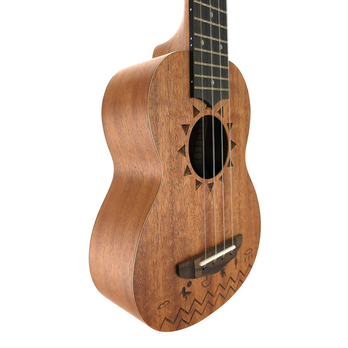 TODO "The Nile" Mahagoni Sopran-Ukulele Korpus links