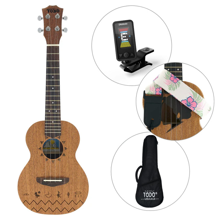 TODO "The Nile" Konzert-Ukulele Einsteigerset