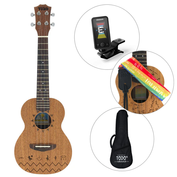 TODO "The Nile" Konzert-Ukulele Einsteigerset