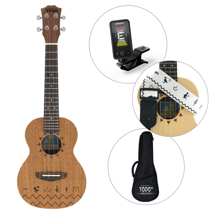 TODO "The Nile" Konzert-Ukulele Einsteigerset