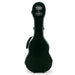 Vorderseite der schwarzen TODO x Uke Supply Fiberglas-Koffer für Ukulelle 