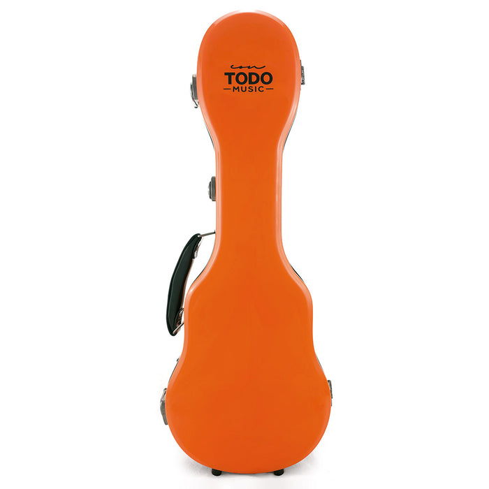 TODO Fiberglass Koffer für Ukulele Orange Vorderseite