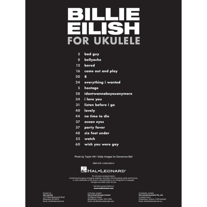 Billie Eilish for Ukulele (English)