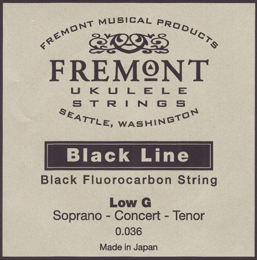 Fremont Ukulele Strings Low G Black Flurorcarbon