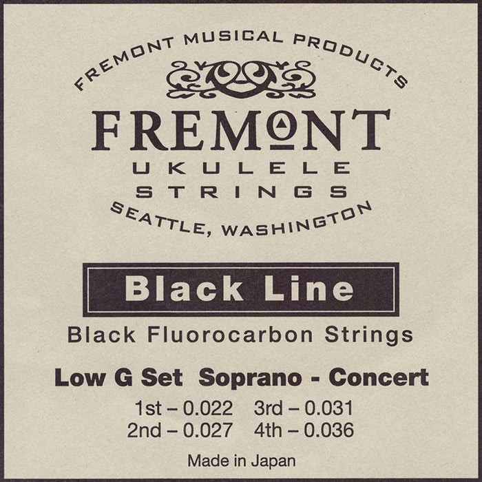 Fremon Ukulele Strings Black Line LowG Sopran7Concert