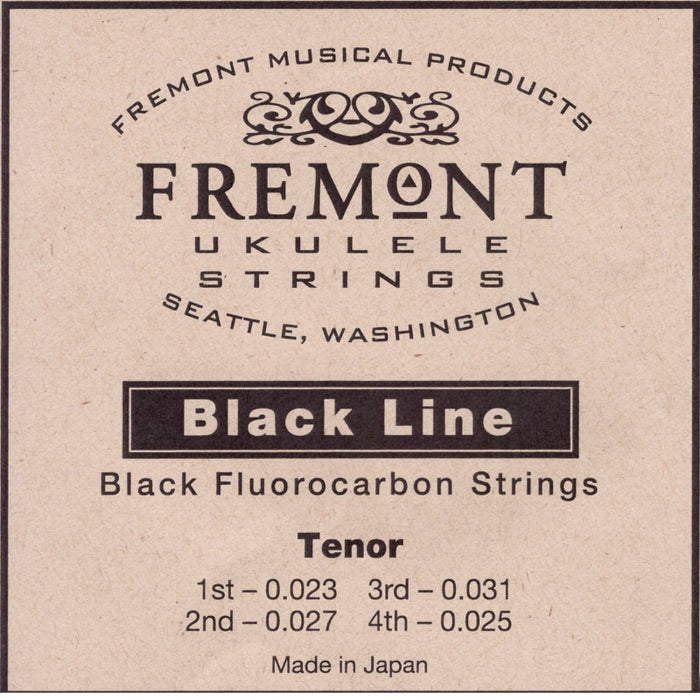 Fremont Ukulele Strings Black Fluorocarbon Tenor (STR-FT)
