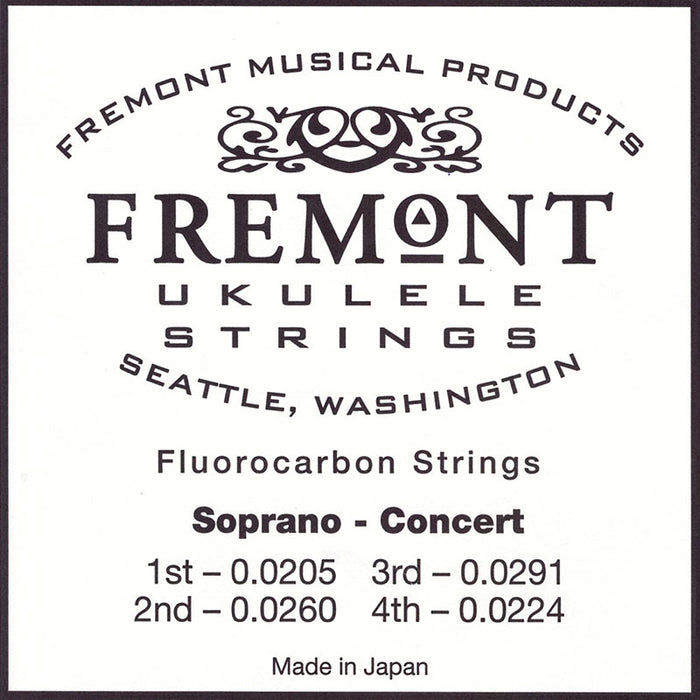 Fremont Ukulele Strings Clear Fluorocarbon Soprano/Concert