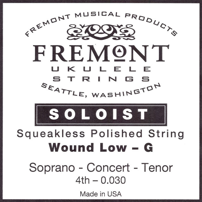 Fremont Ukulele Strings SOLOIST Wound Low G Polished