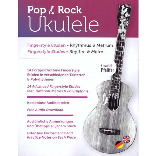 Pop- und Rock Ukulele Fingerstyle Etüden Rhytmus & Metrum (Deutsch / English)
